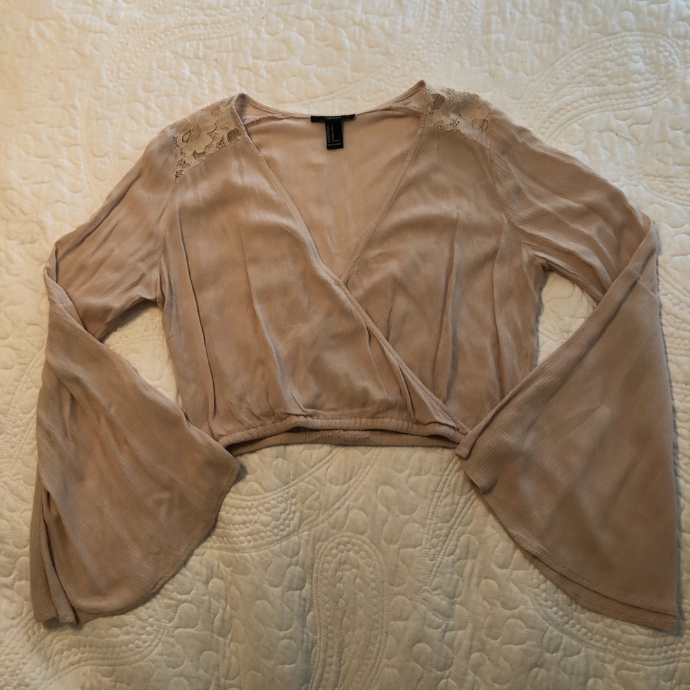 Pale pink crop top